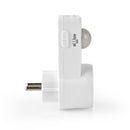 Nedis PIRWI10WT Bewegingsmelder Schuko Type F Instelbare Vertragingstijd, Omgevingslicht En Lichtge
