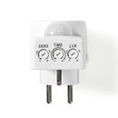 Nedis PIRWI10WT Bewegingsmelder Schuko Type F Instelbare Vertragingstijd, Omgevingslicht En Lichtge