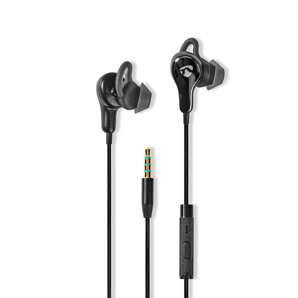 Nedis HPWD8000BK Sport Oordopjes Bedraad In-ear Kabel 1,2 M Zwart