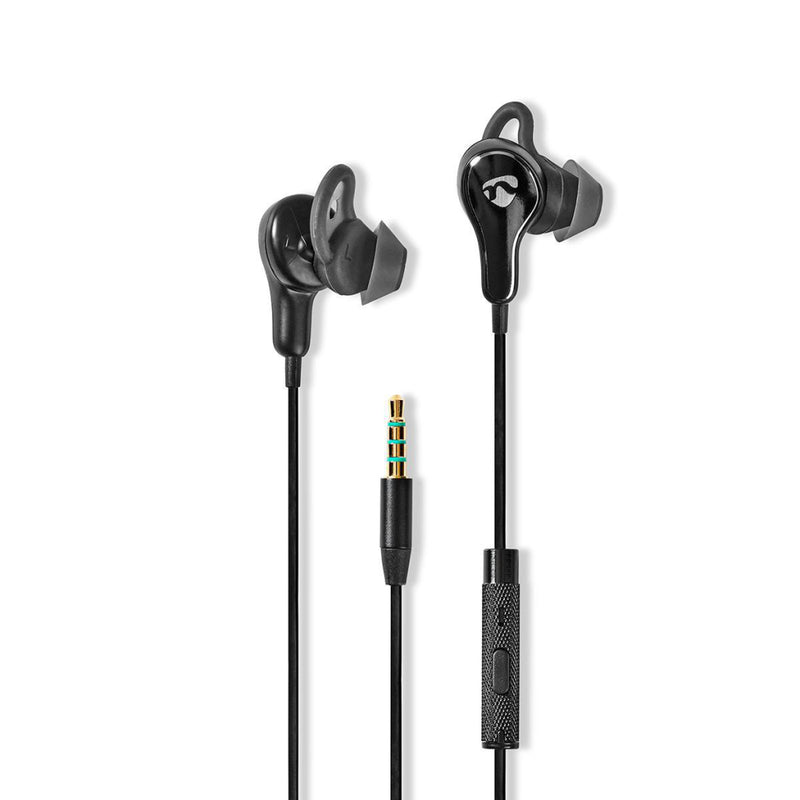 Nedis HPWD8000BK Sport Oordopjes Bedraad In-ear Kabel 1,2 M Zwart