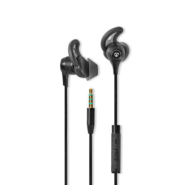 Nedis HPWD8005BK Sport Oordopjes Bedraad In-ear Kabel 1,2 M Zwart
