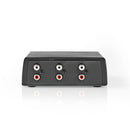 Nedis ASWI2402BK Analoge Audioswitch 2x Rca Stereo-ingang 1x Rca Stereo-uitgang + Koptelefoon-uitga