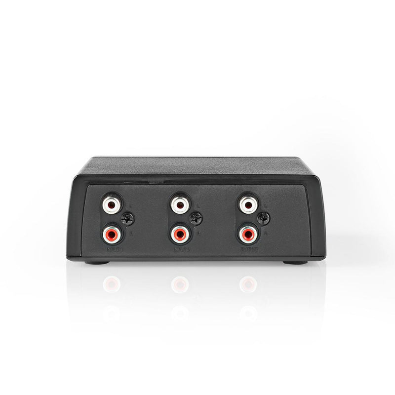 Nedis ASWI2402BK Analoge Audioswitch 2x Rca Stereo-ingang 1x Rca Stereo-uitgang + Koptelefoon-uitga