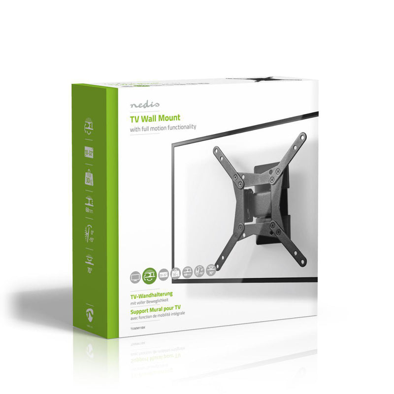 Nedis TVWM11BK Full Motion Tv Wall Mount 10 - 32&quot; Max. 30 Kg 1 Scharnierpunten