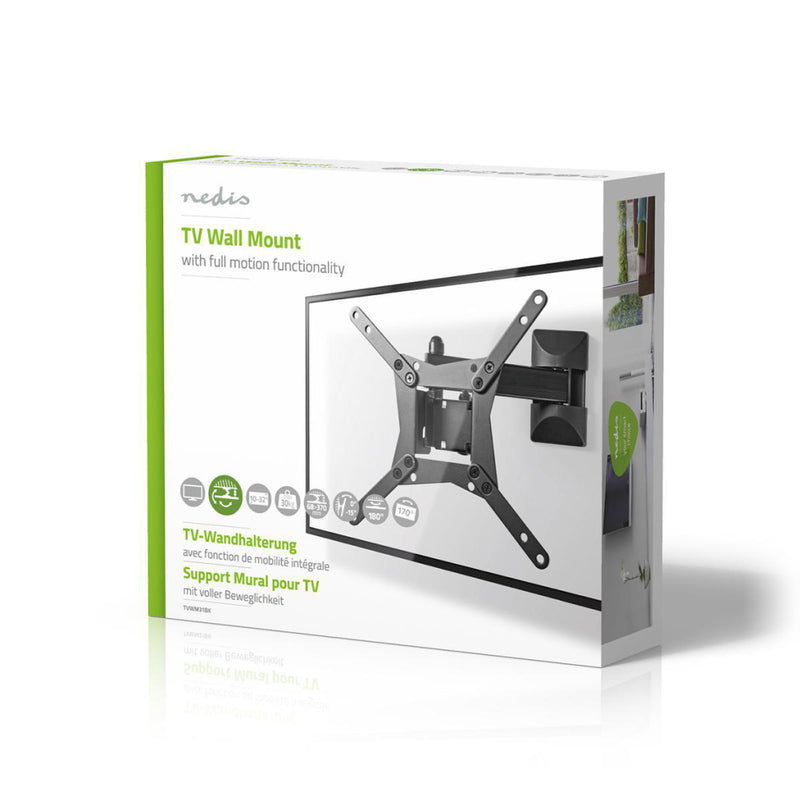 Nedis TVWM31BK Full Motion Tv Wall Mount 10 - 32&quot; Max. 30 Kg 3 Scharnierpunten
