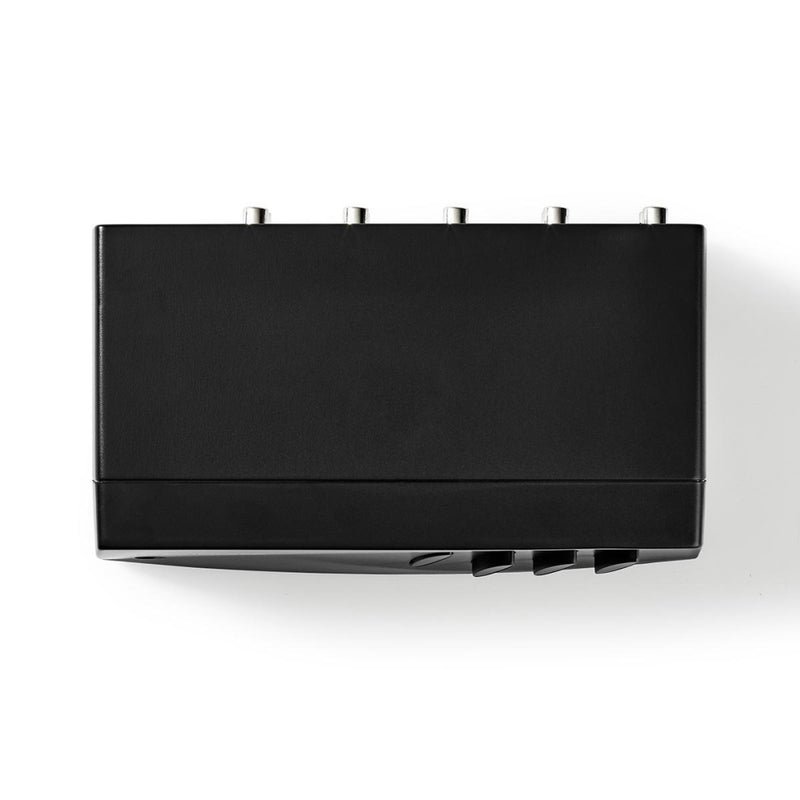 Nedis ASWI2414BK Analoge Audioswitch 4x (2x Rca Stereo Female) - 1x Rca Stereo Female + Uitgang Kop