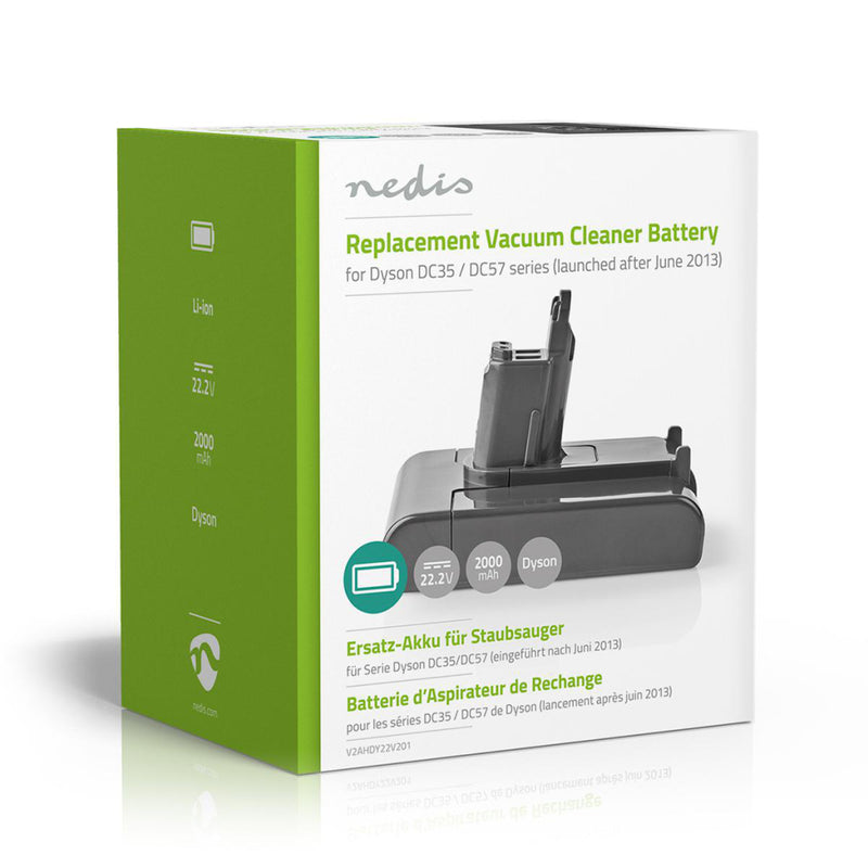 Nedis V2AHDY22V201 Stofzuiger-accu Li-ion 22.2 V 2 Ah 44.4 Wh Vervanging Voor Dyson Dc35/dc57 Serie