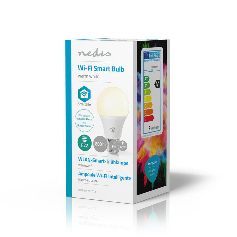 Nedis WIFILW11WTB22 Wi-fi Smart Led Lamp Warm Wit B22