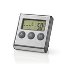 Nedis KATH104SS Vleesthermometer 0 - 250 &deg;c Digitaal Display Timer