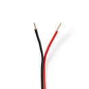 Nedis CABR0750BK500 Speaker-kabel 2x 0,75 Mm2 50,0 M Op Rol Zwart/rood