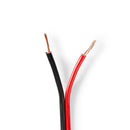 Nedis CABR1500BK150 Speaker-kabel 2x 1,50 Mm2 15,0 M Op Rol Zwart/rood