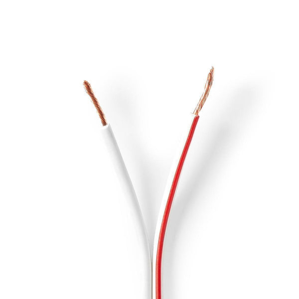 Nedis CABR1500WT250 Speaker-kabel 2x 1,50 Mm2 25,0 M Op Rol Wit
