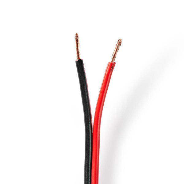 Nedis CABR2500BK250 Speaker-kabel 2x 2,50 Mm2 25,0 M Op Rol Zwart/rood