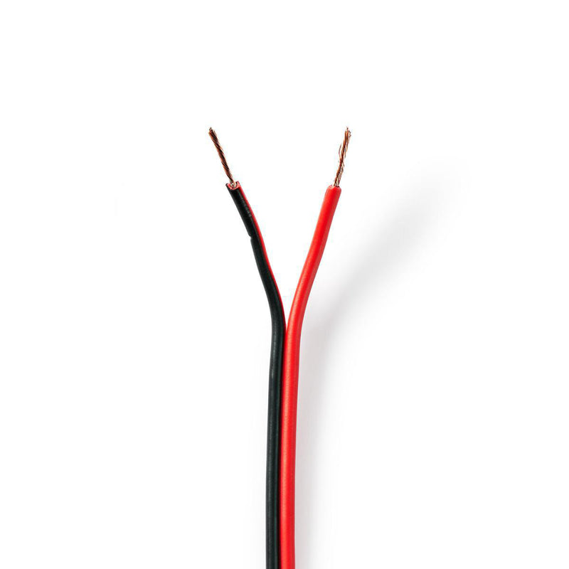Nedis CAGW0750BK150 Speaker-kabel 2x 0,75 Mm2 15,0 M Folieverpakking Zwart/rood