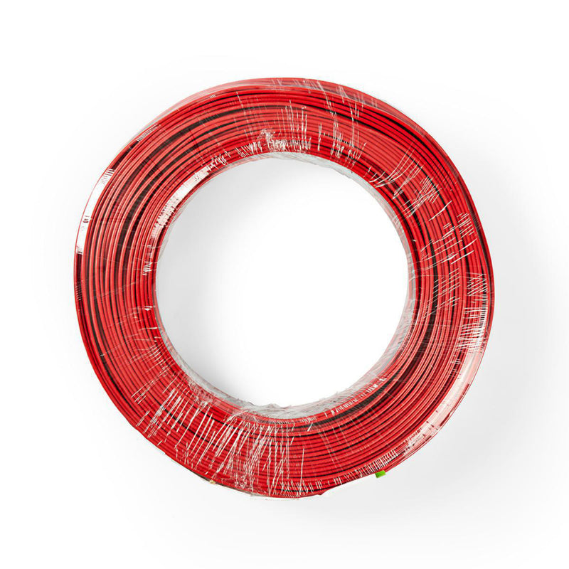 Nedis CAGW0750BK1000 Speaker-kabel 2x 0,75 Mm2 100 M Folieverpakking Zwart/rood