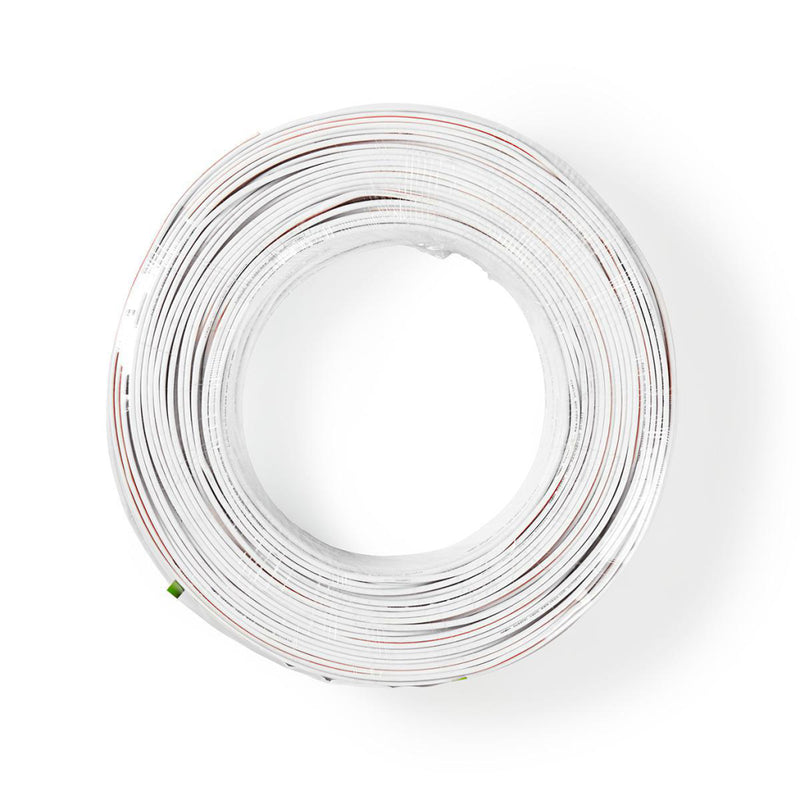 Nedis CAGW0750WT1000 Speaker-kabel 2x 0,75 Mm2 100 M Folieverpakking Wit