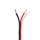 Nedis CAGW1500BK150 Speaker-kabel 2x 1,50 Mm2 15,0 M Folieverpakking Zwart/rood