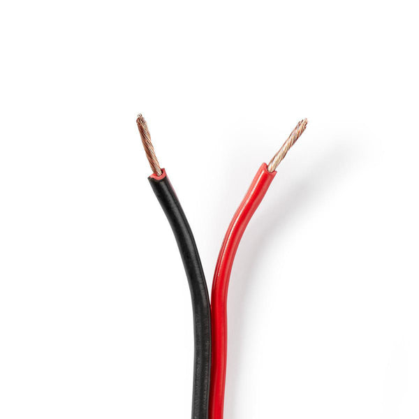 Nedis CAGW1500BK1000 Speaker-kabel 2x 1,50 Mm2 100 M Folieverpakking Zwart/rood