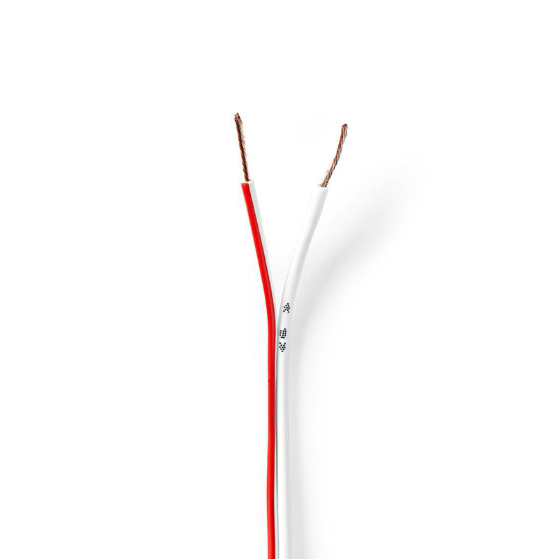 Nedis CAGW0750WT150 Speaker-kabel 2x 0,75 Mm2 15,0 M Folieverpakking Wit
