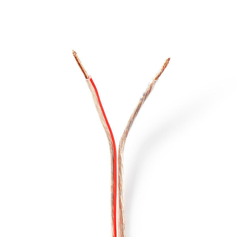 Nedis CAGW1500TR150 Speaker-kabel 2x 1,50 Mm2 15,0 M Folieverpakking Transparant