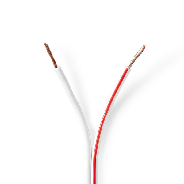 Nedis CAGW1500WT150 Speaker-kabel 2x 1,50 Mm2 15,0 M Folieverpakking Wit