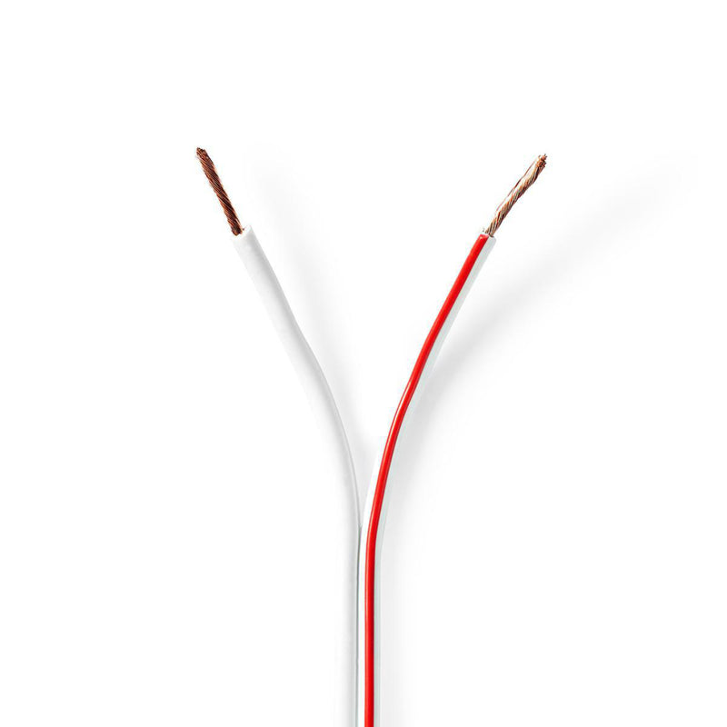 Nedis CAGW1500WT250 Speaker-kabel 2x 1,50 Mm2 25,0 M Folieverpakking Wit