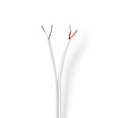 Nedis CAGW2400WT1000 Rca Cable 2x 0.15 Mm2 100 M Folieverpakking Wit