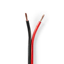 Nedis CAGW2500BK1000 Speaker-kabel 2x 2,50 Mm2 100 M Folieverpakking Zwart/rood