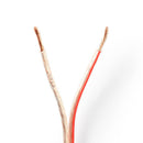 Nedis CAGW2500TR1000 Speaker-kabel 2x 2,50 Mm2 100 M Folieverpakking Transparant