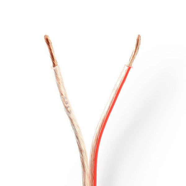 Nedis CAGW2500TR1000 Speaker-kabel 2x 2,50 Mm2 100 M Folieverpakking Transparant