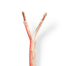 Nedis CAGW6000TR150 Speaker-kabel 2x 6,00 Mm2 15,0 M Folieverpakking Transparant