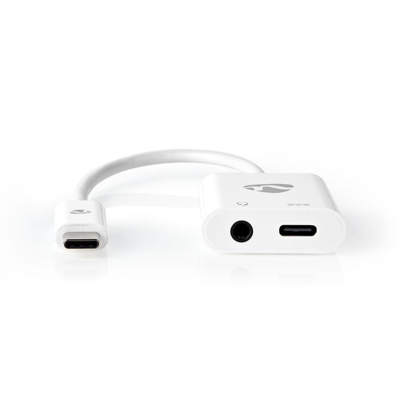Nedis CCBP65955WT015 Usb-c Adapter Usb-c Male - 3,5 Mm Female + Usb-c Female 0,15 M Wit