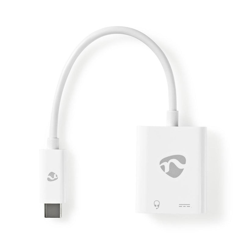 Nedis CCBP65955WT015 Usb-c Adapter Usb-c Male - 3,5 Mm Female + Usb-c Female 0,15 M Wit