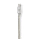 Nedis CCTB39650AL10 Apple Lightning-kabel Apple Lightning 8-pins Male - Usb-c 1,00 M Aluminium