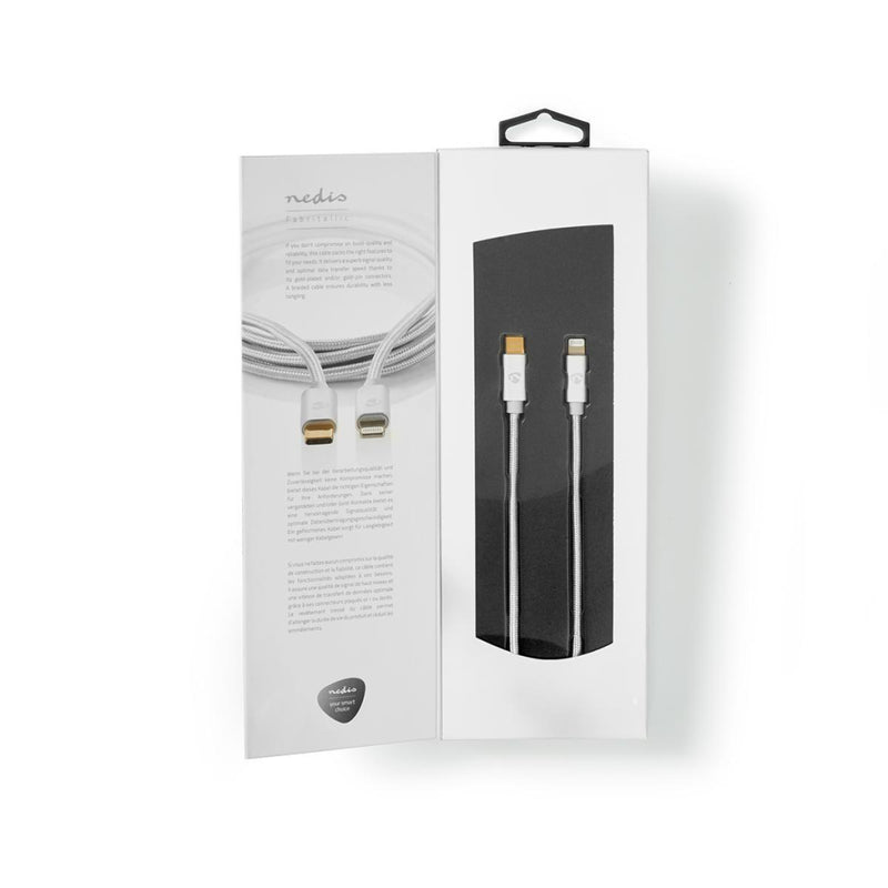 Nedis CCTB39650AL10 Apple Lightning-kabel Apple Lightning 8-pins Male - Usb-c 1,00 M Aluminium