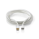 Nedis CCTB39650AL20 Apple Lightning-kabel Apple Lightning 8-pins Male - Usb-c 2,00 M Aluminium