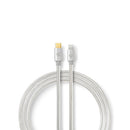Nedis CCTB39650AL20 Apple Lightning-kabel Apple Lightning 8-pins Male - Usb-c 2,00 M Aluminium