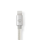 Nedis CCTB39650AL20 Apple Lightning-kabel Apple Lightning 8-pins Male - Usb-c 2,00 M Aluminium