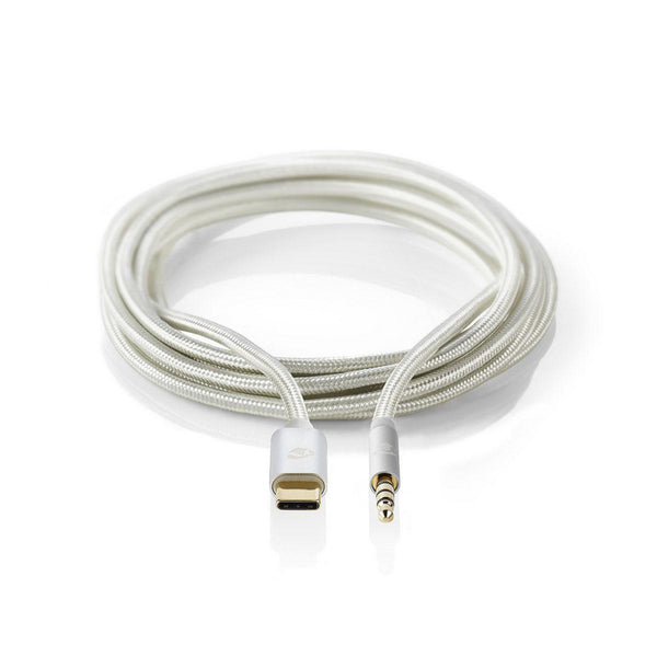 Nedis CCTB65940AL10 Usb-c Koptelefoon Adapterkabel Usb-c Male - 3,5 Mm Male 1,00 M Aluminium