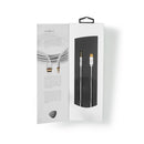 Nedis CCTB65940AL10 Usb-c Koptelefoon Adapterkabel Usb-c Male - 3,5 Mm Male 1,00 M Aluminium