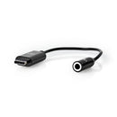 Nedis CCBW65950BK015 Usb-c Adapter Usb-c Male - 3,5 Mm Female 0,15 M Zwart
