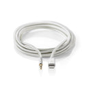 Nedis CCTB39940AL10 Apple Lightning Koptelefoon Adapterkabel Apple Lightning 8-pins Male - 3,5 Mm M