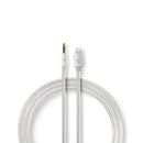 Nedis CCTB39940AL10 Apple Lightning Koptelefoon Adapterkabel Apple Lightning 8-pins Male - 3,5 Mm M