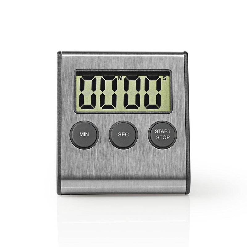 Nedis KATR103SS Keukentimer Digitaal Display Roestvrij Staal