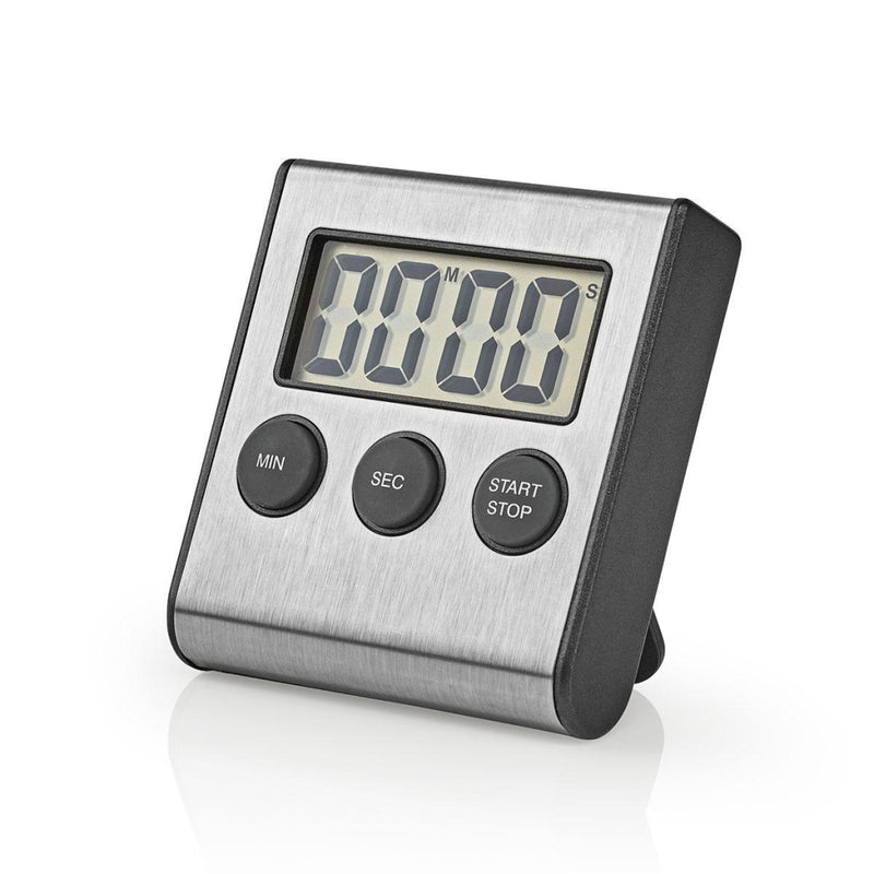 Nedis KATR103SS Keukentimer Digitaal Display Roestvrij Staal