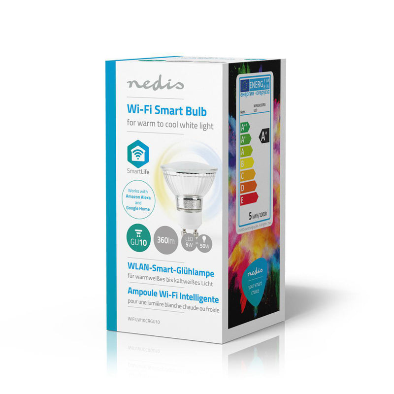 Nedis WIFILW10CRGU10 Wi-fi Smart Led-lamp Warm Tot Koel Wit Gu10