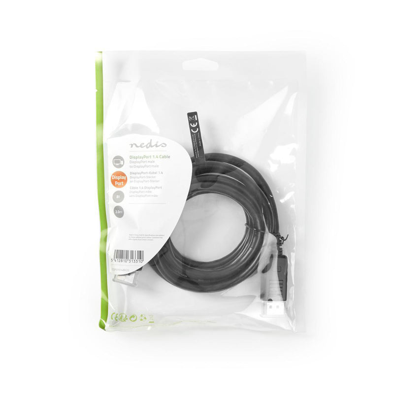 Nedis CCGP37014BK20 Displayport 1.4-kabel Displayport Male - Displayport Male 2,00 M Zwart
