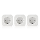 Nedis WIFIP130FWT3 Wi-fi Smart Plug Schuko Type F 10 A 3-pack