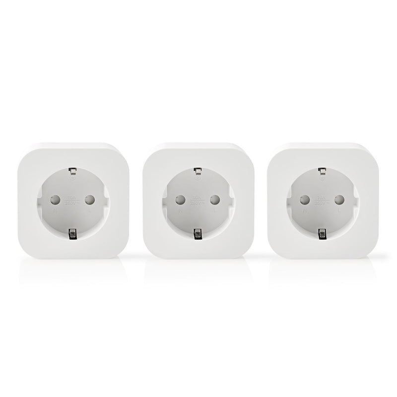 Nedis WIFIP130FWT3 Wi-fi Smart Plug Schuko Type F 10 A 3-pack
