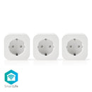 Nedis WIFIP130FWT3 Wi-fi Smart Plug Schuko Type F 10 A 3-pack